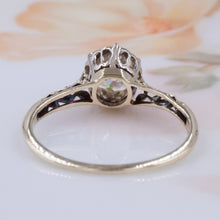 Old European Diamond Gold Filigree Solitaire c1910