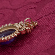 Victorian Revival Amethyst Cabochon Pendant c1960