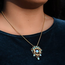 Opal Pendant Brooch c1960