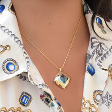 BVLGARI Blue Topaz Pyramid Pendant
