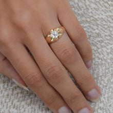Old European Diamond Belcher Ring c1900