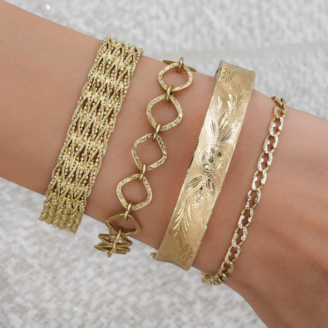 Round Rhombus Link Bracelet c1970