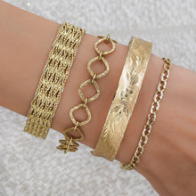 Etched Gold Bangle c1960
