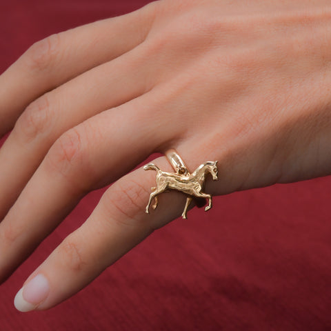 Pony Charm Ring