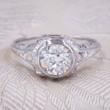 Old European Diamond Filigree Ring c1910