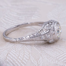 Old European Diamond Filigree Ring c1910