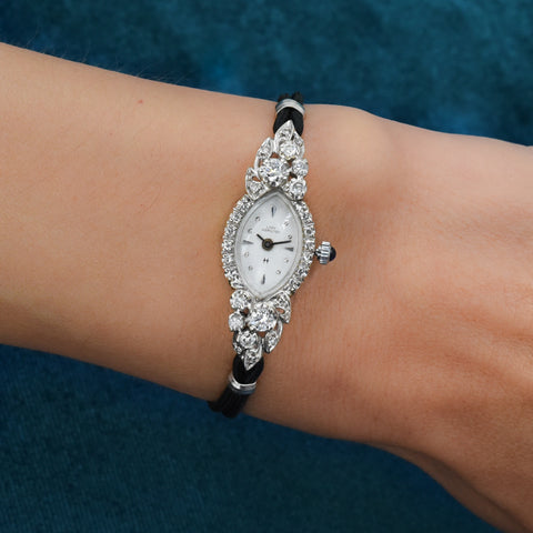 Mid-Century Hamilton Diamond Wristwatch