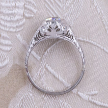 Old European Diamond Filigree Ring c1910