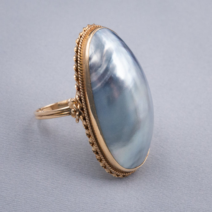 Grey Mabé Pearl Ring