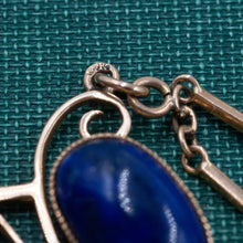 Imperial Lapis & Pearl Lavaliere c1910