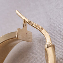 Gold Flat Twist Hoop Earrings