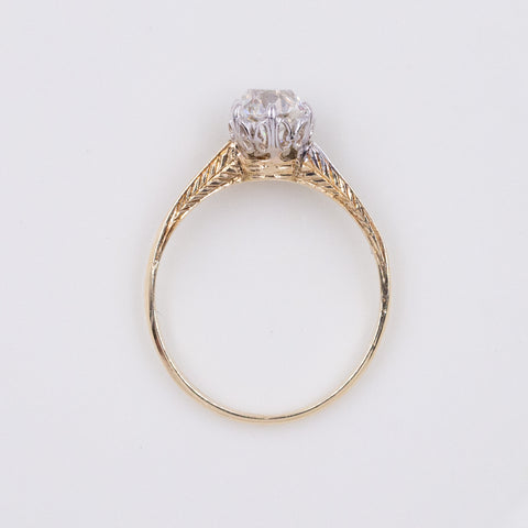 1.21 Carat Old Mine-Cut Diamond Ring C. 1900s