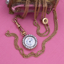 Petite Diamond Bezeled Pocket Watch