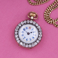 Petite Diamond Bezeled Pocket Watch