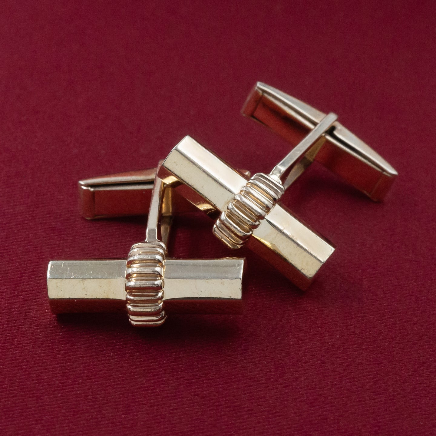 Retro Barrel Toggle Cufflinks c1940