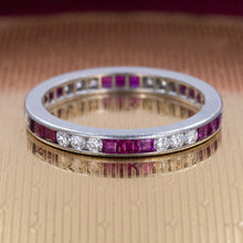 Ruby and Diamond Eternity Band c1950