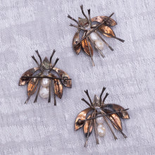 Antique Multi-Gem Bug Pin Set