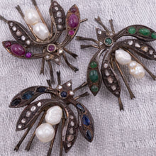 Antique Multi-Gem Bug Pin Set