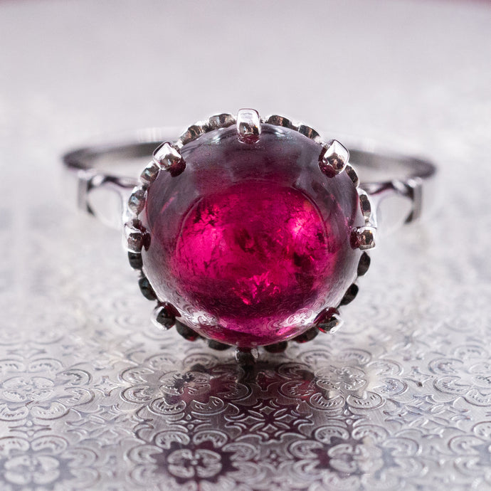 Art Deco Rubellite Tourmaline Ring