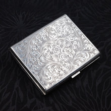 Silver Hand-Chased Cigarette Case c1930