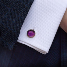 Amethyst Cufflinks & Shirt Stud Set Mint-In-Box