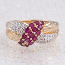 Ruby & Diamond Pavé Twist Ring c1980