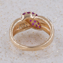 Ruby & Diamond Pavé Twist Ring c1980