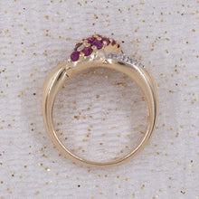 Ruby & Diamond Pavé Twist Ring c1980