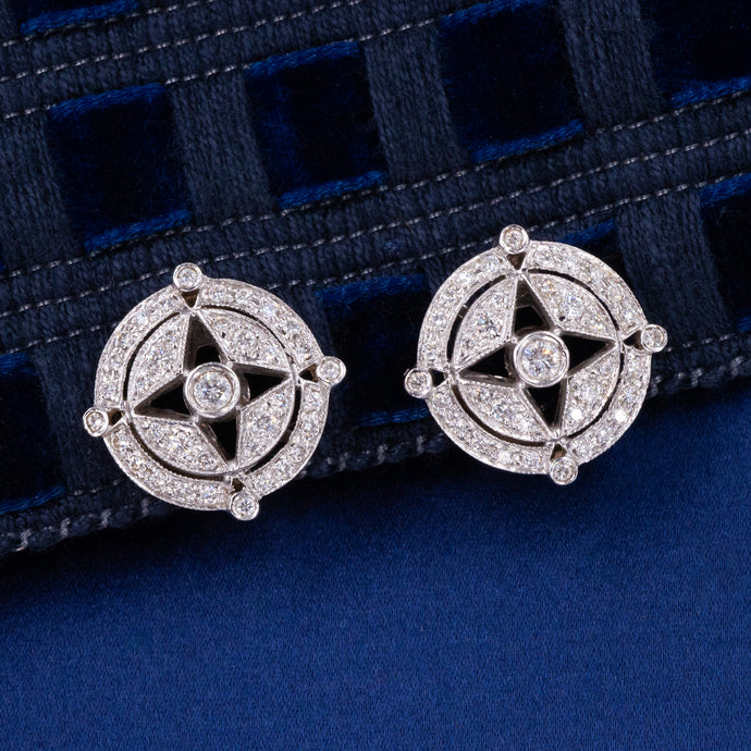 Chimento Diamond Pavé Button Earrings