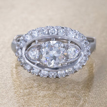 Transitional Diamond Custom Ring with Halo