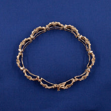 Gold Floral Panel Bracelet c1980