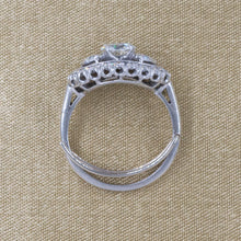 Transitional Diamond Custom Ring with Halo