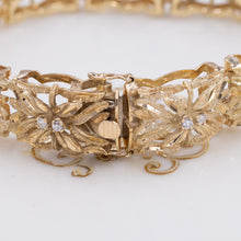 Gold Floral Panel Bracelet c1980