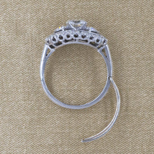 Transitional Diamond Custom Ring with Halo