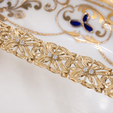 Gold Floral Panel Bracelet c1980