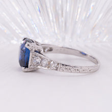 Art Deco Fine Sapphire Solitaire