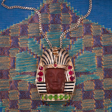 Egyptian Revival Lava Pendant c1880