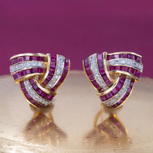 Fine Ruby and Diamond Earrings c1980