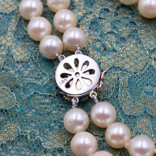 Pearl Double Strand with Jade Clasp c1950