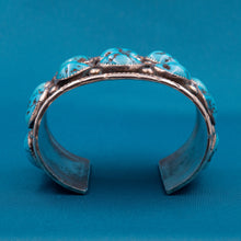 Lester Ortiz Navajo Sterling & Turquoise Cuff