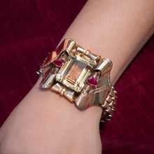 Fabulous Citrine & Ruby Retro Bracelet