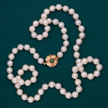 Matinee Length Pearl Strand with Flower Clasp