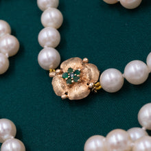 Matinee Length Pearl Strand with Flower Clasp