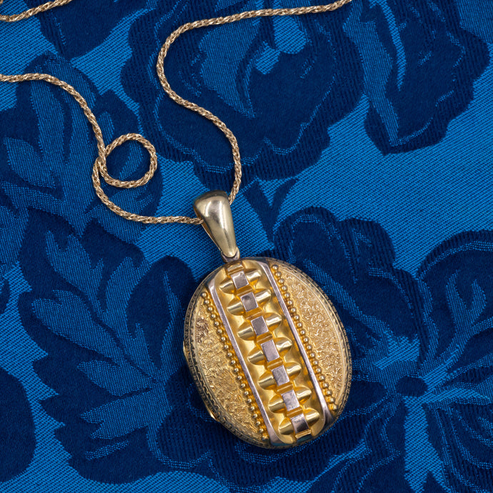 Ornate Etruscan Revival Locket c1870