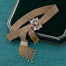 Victorian Mesh Slide Bracelet with Tassels c1870