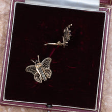 Garnet Butterfly Earrings C. 1930s
