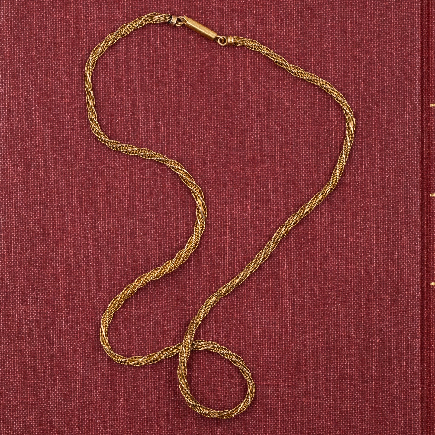 Antique Twisted Gold Rope Chain c1870