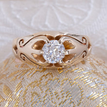 Antique Belcher Diamond Ring with Scrolls