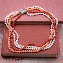 Multi-Strand Coral Necklace C. 1980s