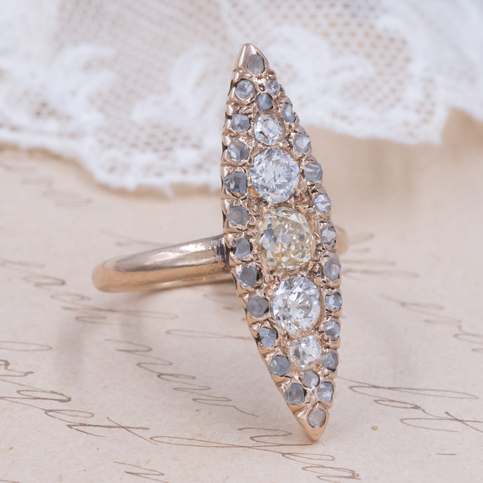 Diamond Navette Ring c1880